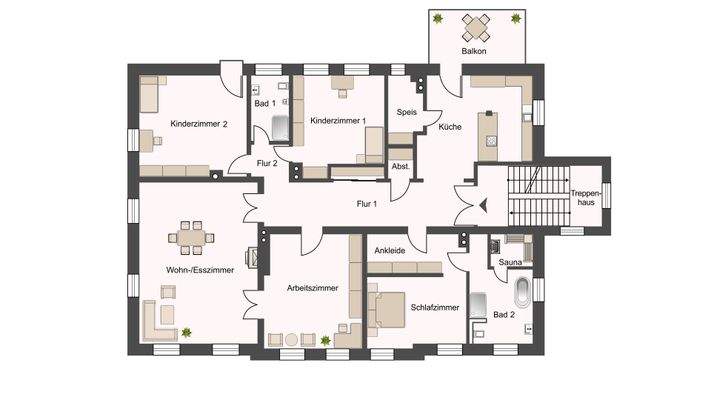 Grundriss 1. Obergeschoss