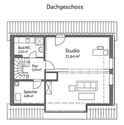 Grundrissplan Dachgeschoss