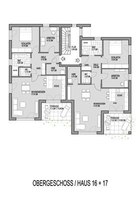 Grundriss Wohnung 4 (Obergeschoss)