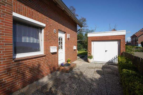 Eingang zur Ferienwohnung im Erdgeschoss 