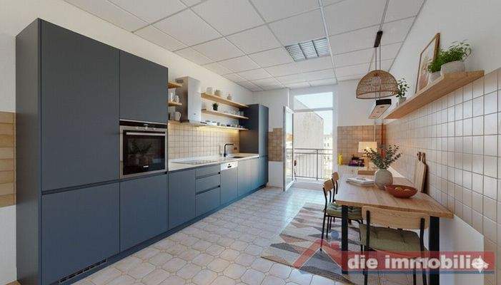 KI - möblierte Küche