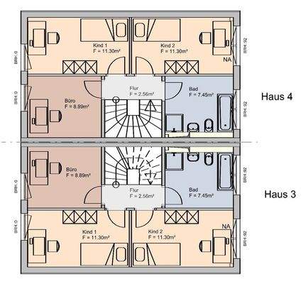 Obergeschoss-Ausbau Variante Haus F