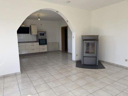 Wohnzimmer und Küche Wohneinheit 1 EG