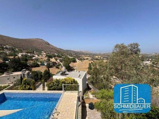 Kreta, Listaros: Modern gebaute Villa mit herrlichem Meerblick
