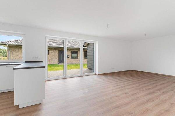 Wohnzimmer mit Küche