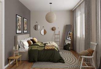 Helles und komfortables Schlafzimmer