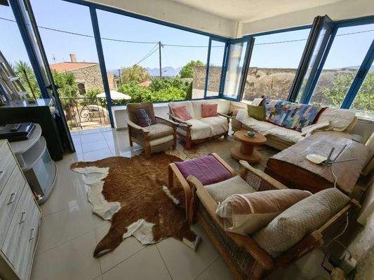 Kreta, Eleutherna: Freistehendes Steinhaus mit 2 unabhängigen Studios zum Verkauf