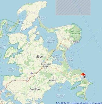 Lage auf der Insel Rügen 