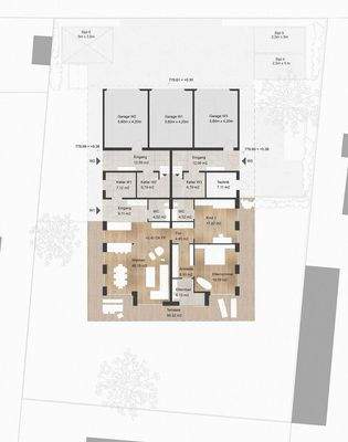 Grundriss EG mit Grundstück