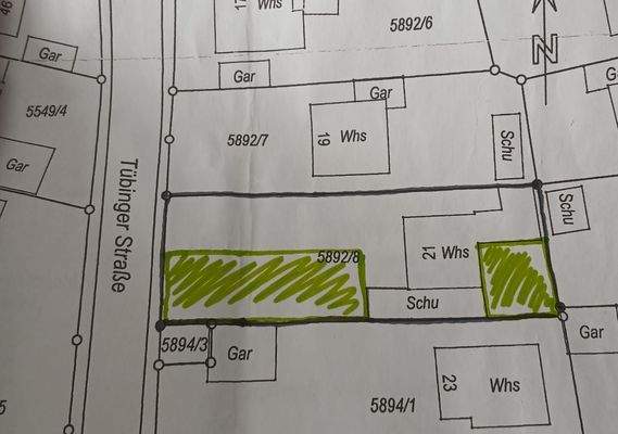 Lageplan mit ca. Garten Einzeichnung