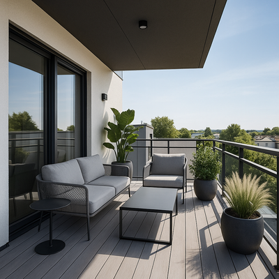 Genießen Sie Ihren großzügigen Balkon!