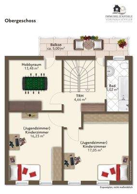 Immobilienperle Veronika Löffler - Grundriss - Obergeschoss