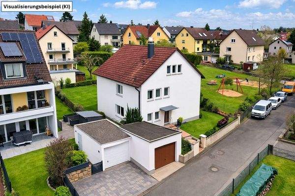 Außenansicht neuer Anstrich (KI-generiertes Beispielbild)