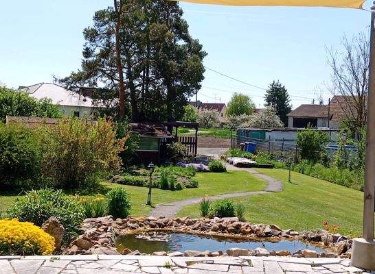 Blick auf die Gartenanlage nach Süden