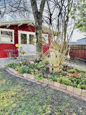 Gartenhütte mit Ofen