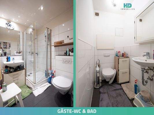 Gäste-WC und Bad