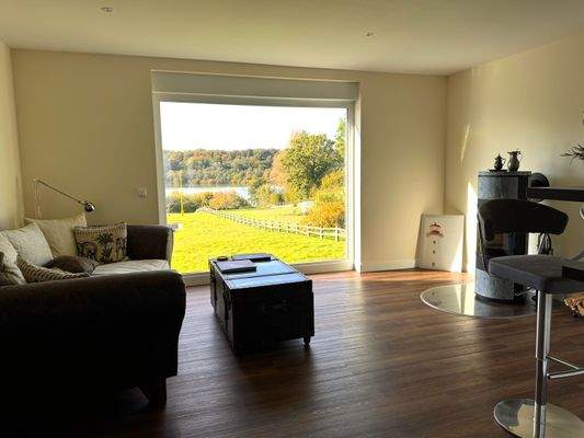 Sitzecke mit Kaminofen