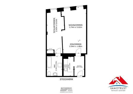 Grundrissplan zur Wohnung