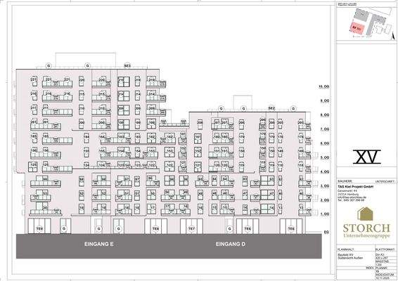 Baufeld XV Südausrichtung