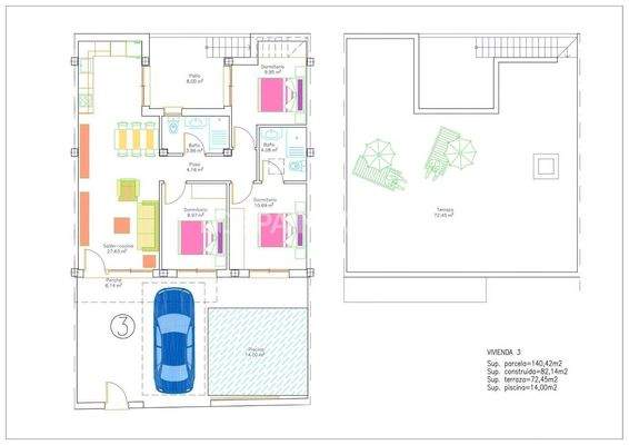 Single-Storey Houses with Private Pools in Murcia Avileses