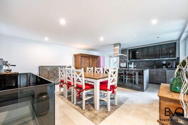 Bereich zum Kochen und gemeinsamen Essen