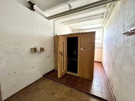 Sauna im Kellergeschoss