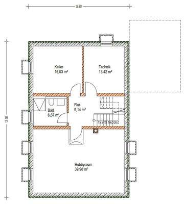 Grundrissplan Souterrain