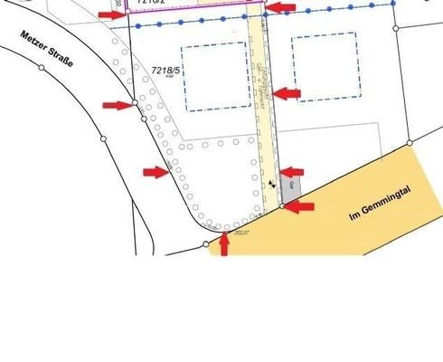 Lageplan mit Baufenster