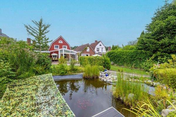 Teichanlage mit neuer Plattform