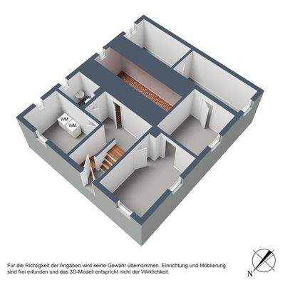 3D-Grundriss, Untergeschoss