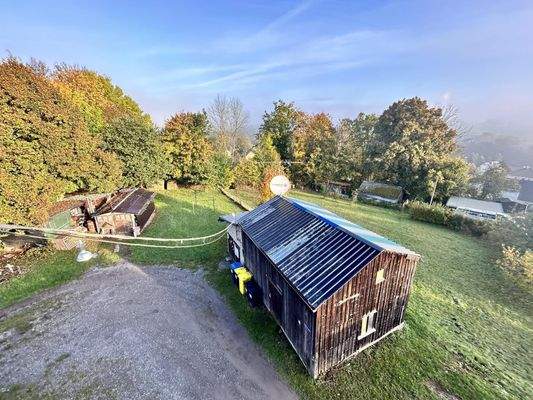 Blick auf das Grundstück