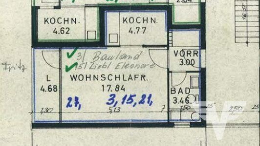 Wohnungsplan (blauer Bereich)