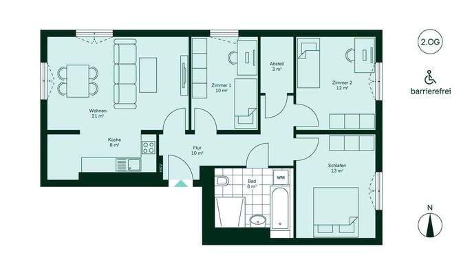 Barrierefreier und komfortabler Grundriss
