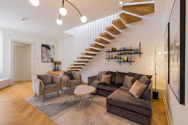 Wohnbereich in der unteren Ebene