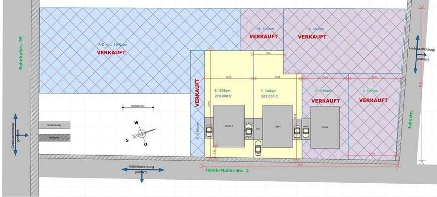 Parzellen  Maße  Preise