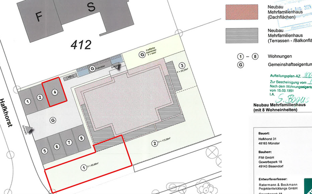 Stellplatz und Garten WE1