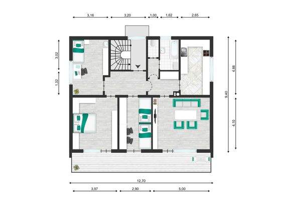 Grundriss Obergeschoss