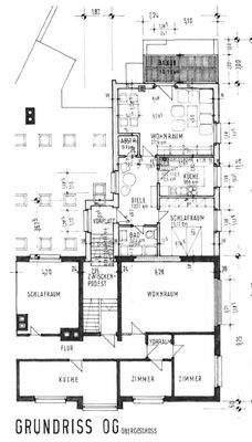 Grundriss: 1. Obergeschoss, 2-Zimmer-Whg.