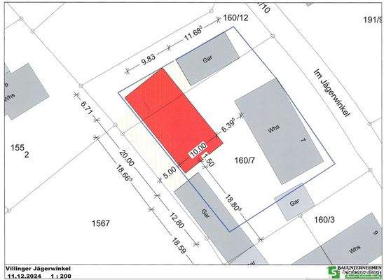 Lageplan evtl.  Neubau