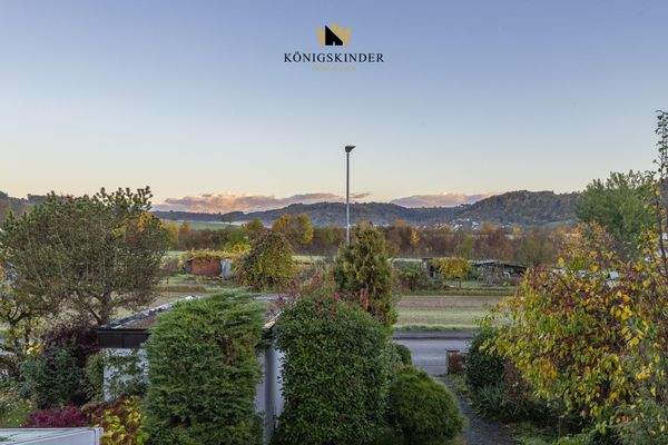 und nach Osten: freier Blick in die Weinberge und zum Schwabenwald