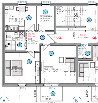 Grundriss Whg. 5 1. OG rechts