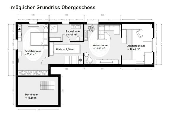 möglicher Grundriss Obergeschoss