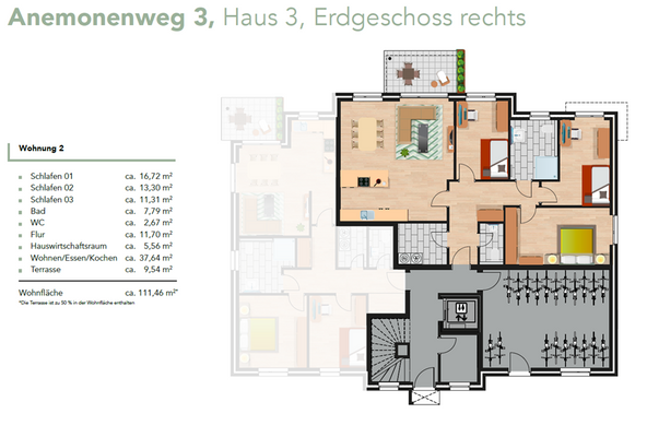 Anemonenweg 3, EG rechts, Wohnung 2