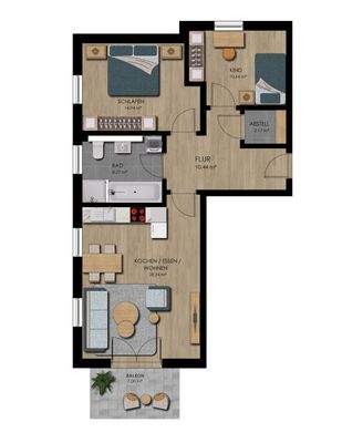 Grundriss Wohnung 6 OG