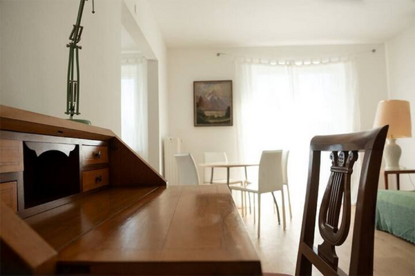 Living room with open kitchen
