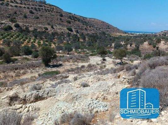 Kreta, Kalamaki: Grundstück mit herrlichem Meerblick und einer Vorbaugenehmigung für 4 Häuser zu verkaufen