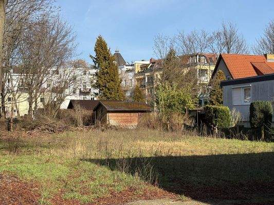 Ansicht Baugrundstück Zweitreihe