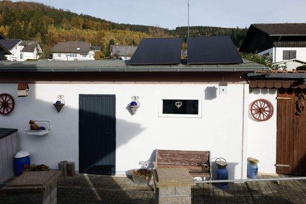 Blick auf die Garage