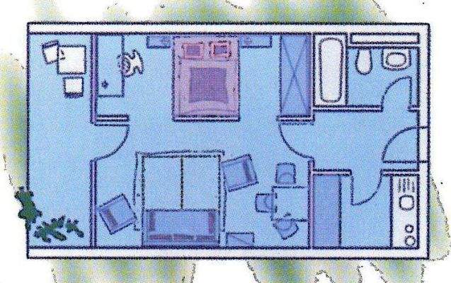 Grundrisslan, die Wohnung ist ohne Balkon