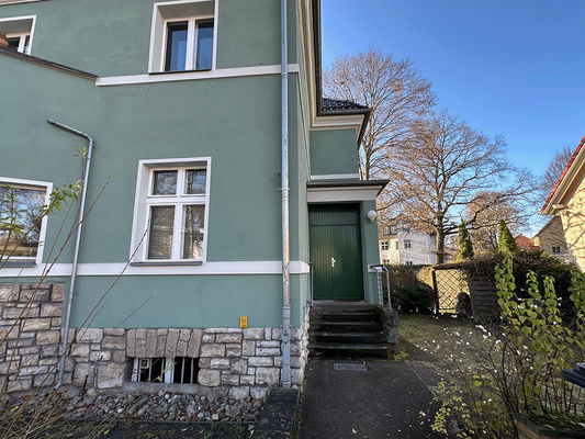 Zugang und seitlicher Garten